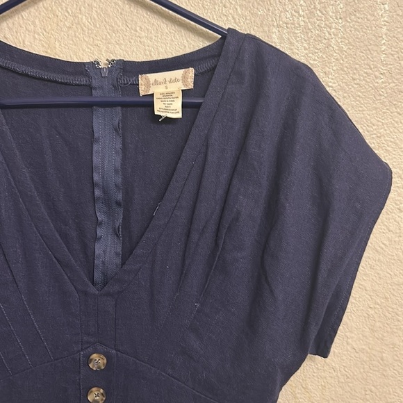 Altar’d State Women Short Sleeve Blue Romper Size Small - Picture 2 of 6